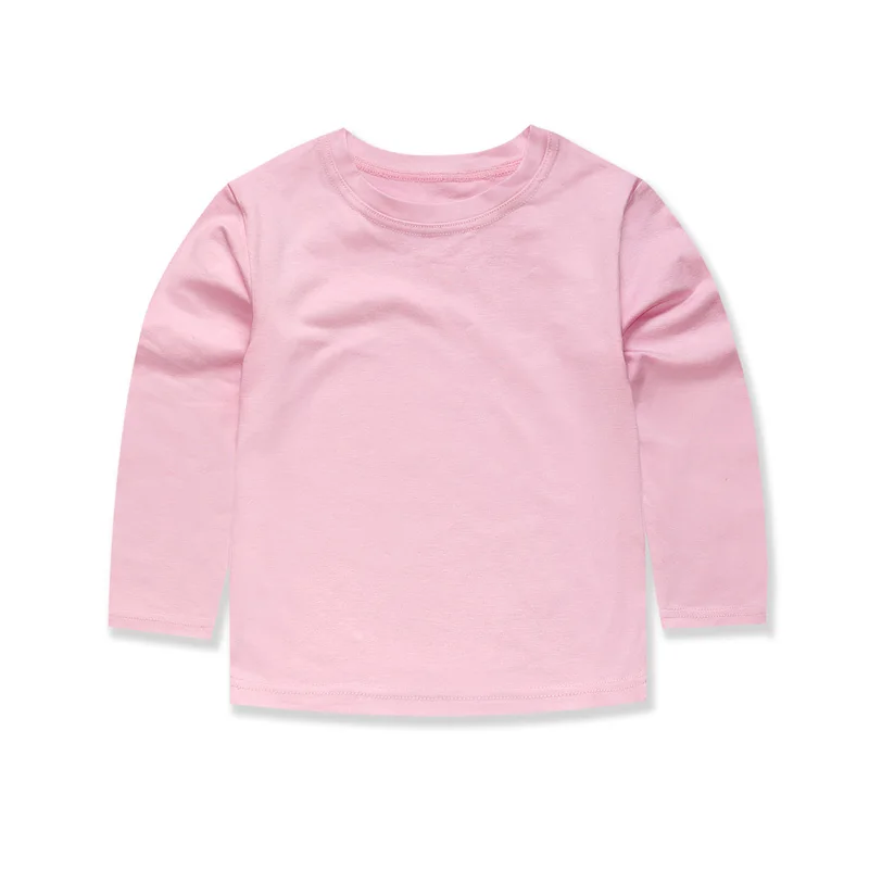 Basic White T Shirts for Kids Boys Girls 2 to 3 4 5 6 7 8 9 10 11 12 13 14 Years 100% Cotton Long Sleeve Plain Children Clothes - Image 6