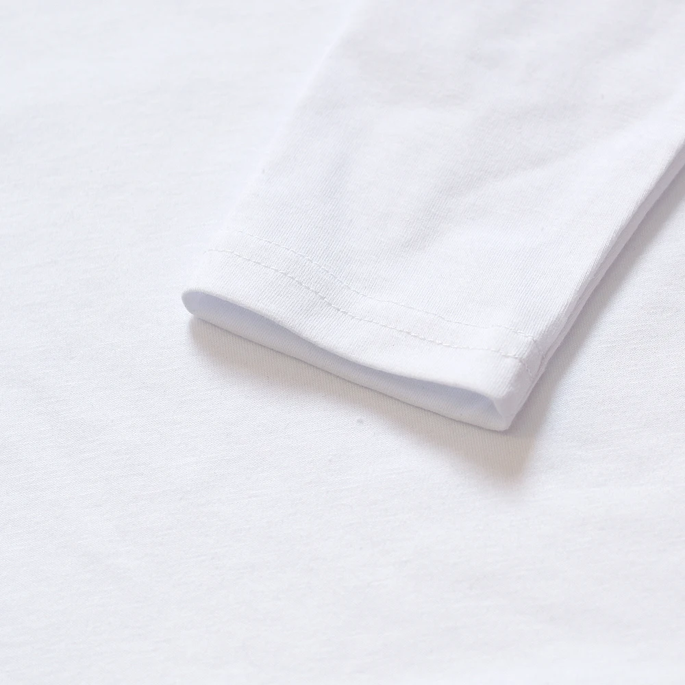Basic White T Shirts for Kids Boys Girls 2 to 3 4 5 6 7 8 9 10 11 12 13 14 Years 100% Cotton Long Sleeve Plain Children Clothes - Image 4
